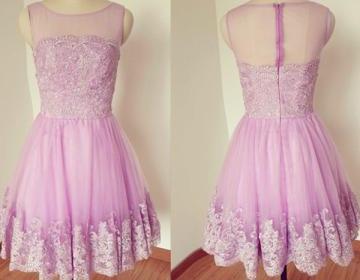 lilac prom dresses short